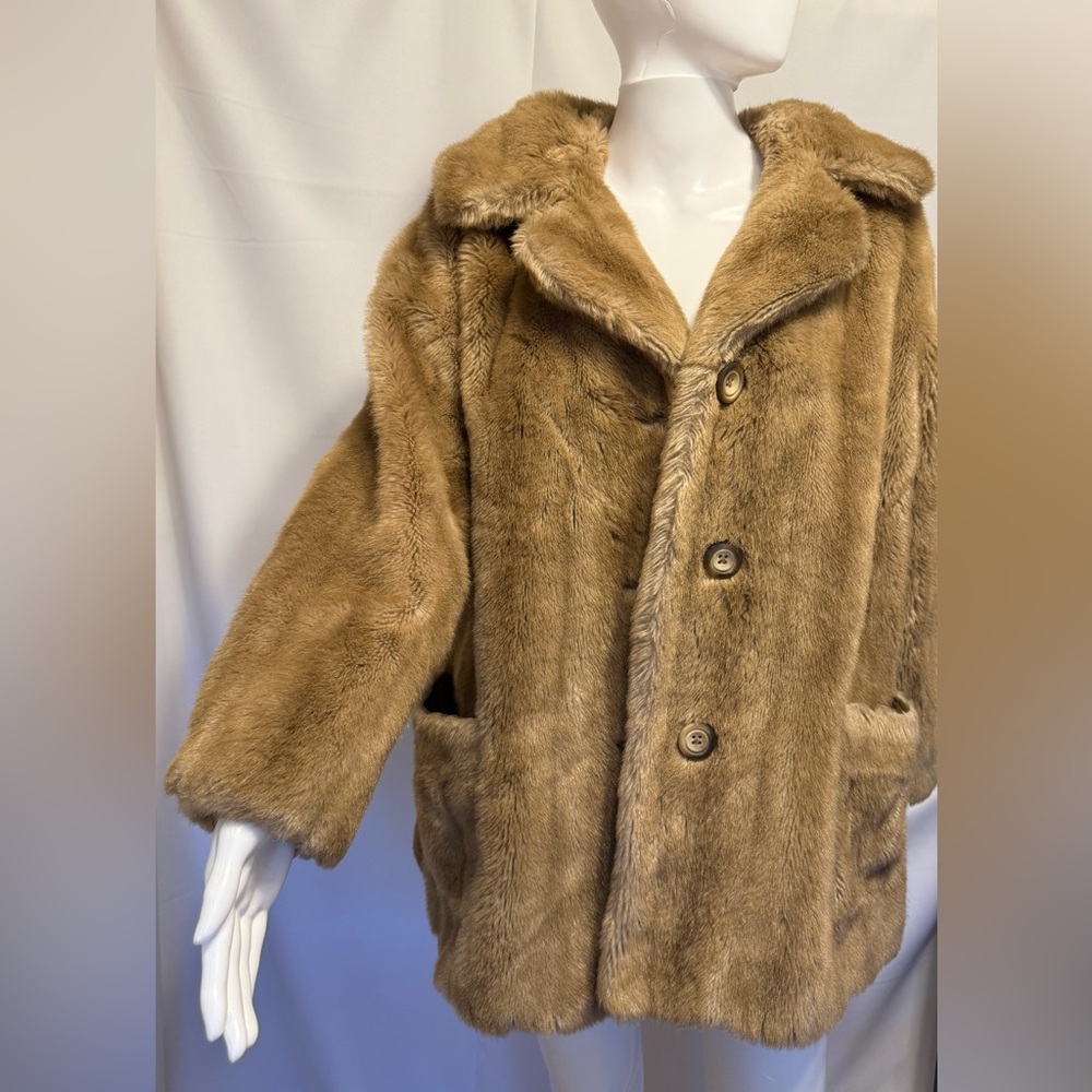 Mincara Tan Faux Fur Coat